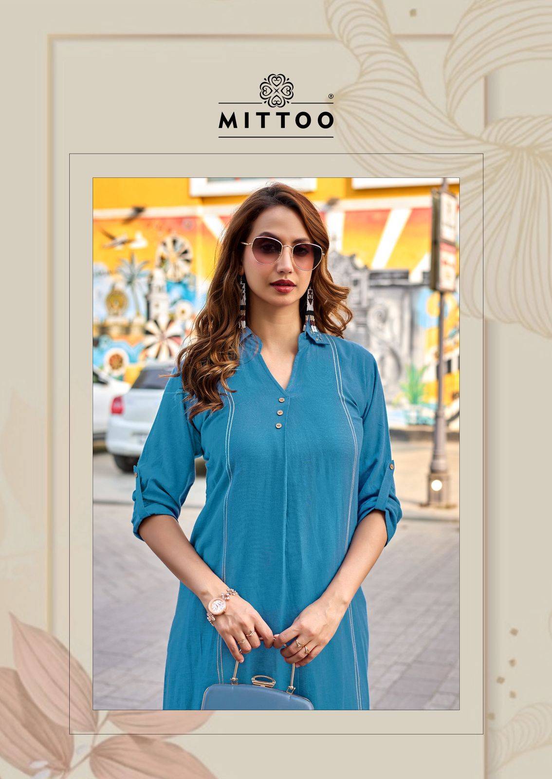 Estilla By MITTOO 2001 To 2006 Series Beautiful Festive Suits Colourful Rayon Linne Co-ord sets At Wholesale Price